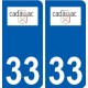 33 Cadaujac logo ville autocollant plaque stickers