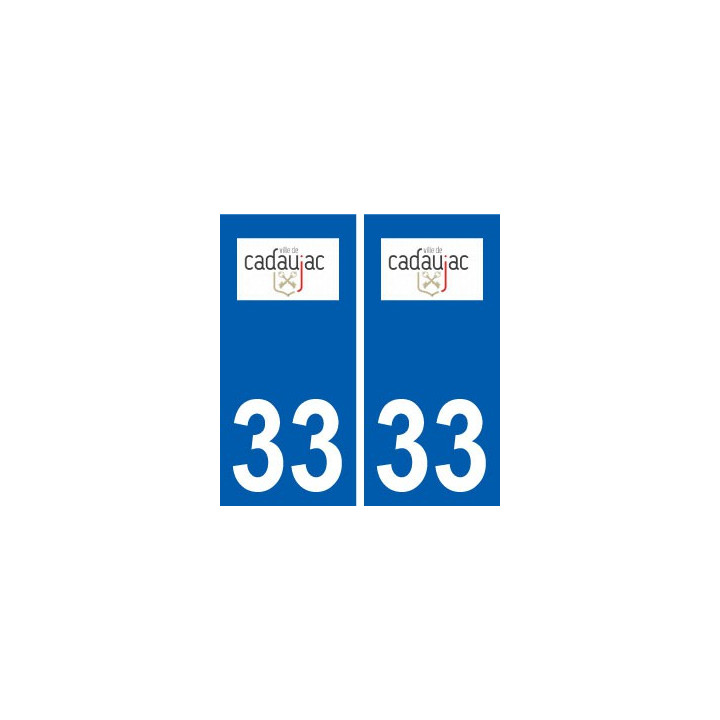 33 Cadaujac logo ville autocollant plaque stickers