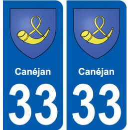 33 Canéjan blason ville autocollant plaque stickers