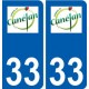 33 Canéjan logo ville autocollant plaque stickers