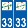 33 Canéjan logo ville autocollant plaque stickers