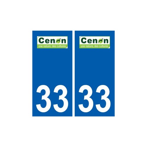 33 Cenon logo ville autocollant plaque stickers