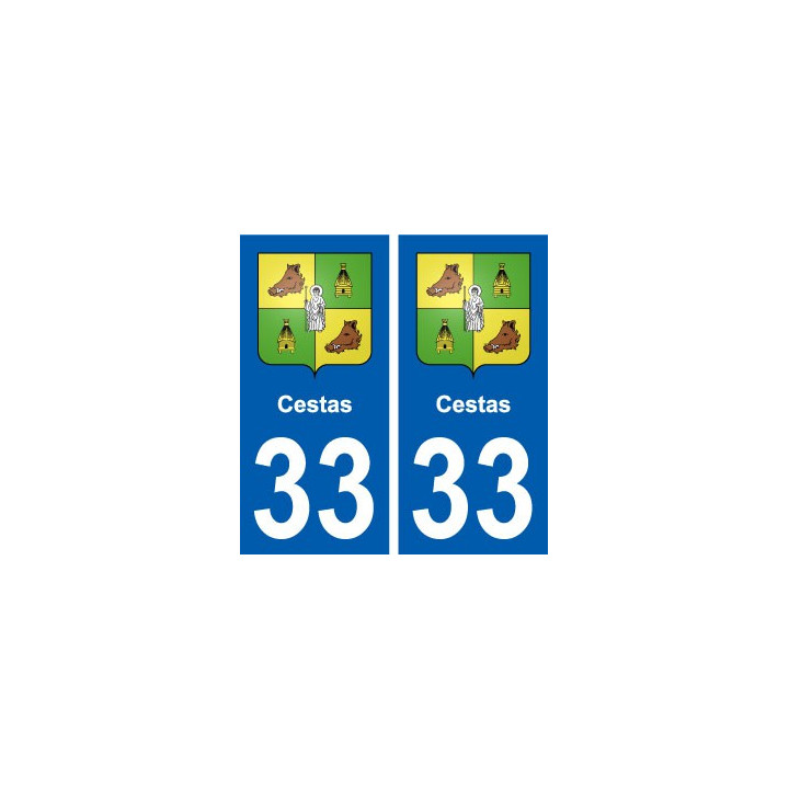 33 Cestas blason ville autocollant plaque stickers