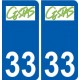 33 Cestas logo ville autocollant plaque stickers