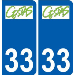 33 Cestas logo ville autocollant plaque stickers