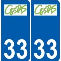 33 Cestas logo ville autocollant plaque stickers