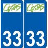 33 Cestas logo ville autocollant plaque stickers
