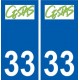 33 Cestas logo ville autocollant plaque stickers