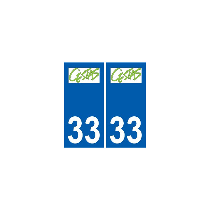 33 Cestas logo ville autocollant plaque stickers