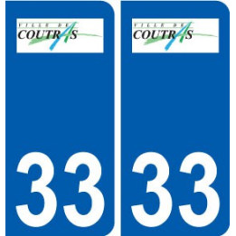 33 Coutras logo ville autocollant plaque stickers