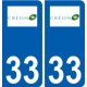 33 Créon logo ville autocollant plaque stickers