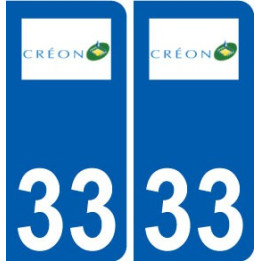 33 Créon logo ville autocollant plaque stickers