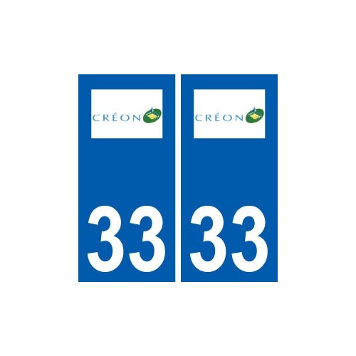 33 Créon logo ville autocollant plaque stickers