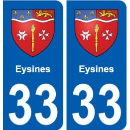 33 Eysines blason ville autocollant plaque stickers