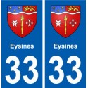 33 Eysines blason ville autocollant plaque stickers