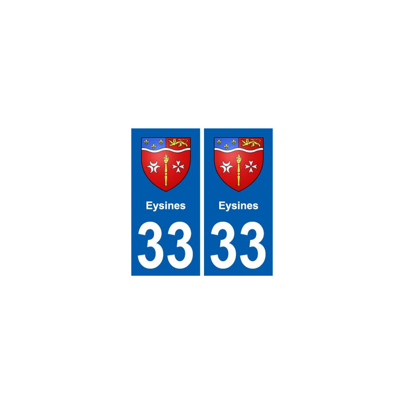 33 Eysines blason ville autocollant plaque stickers