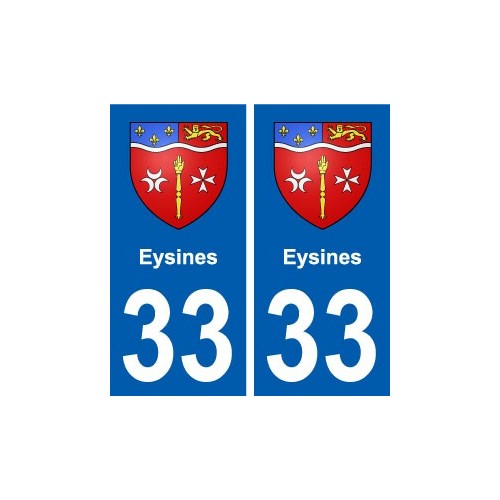 33 Eysines blason ville autocollant plaque stickers