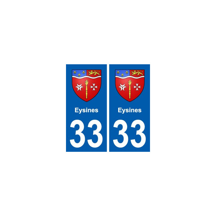 33 Eysines blason ville autocollant plaque stickers