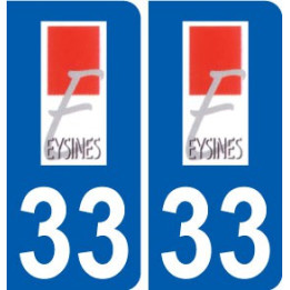33 Eysines logo ville autocollant plaque stickers