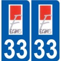 33 Eysines logo ville autocollant plaque stickers