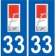 33 Eysines logo ville autocollant plaque stickers
