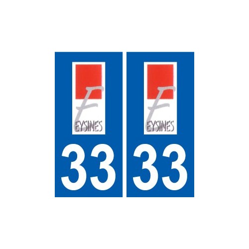 33 Eysines logo ville autocollant plaque stickers