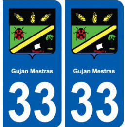 33 Gujan-Mestras blason ville autocollant plaque stickers