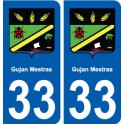 33 Gujan-Mestras coat of arms, city sticker, plate sticker