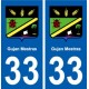 33 Gujan-Mestras blason ville autocollant plaque stickers