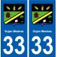 33 Gujan-Mestras blason ville autocollant plaque stickers