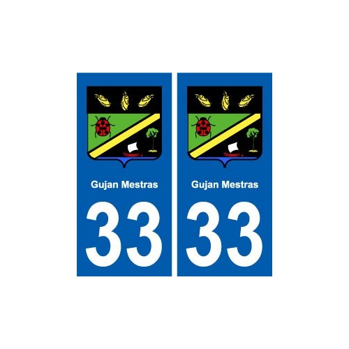 33 Gujan-Mestras blason ville autocollant plaque stickers