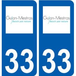 33 Gujan-Mestras logo ville autocollant plaque stickers