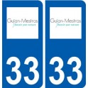 33 Gujan-Mestras logo ville autocollant plaque stickers