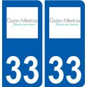 33 Gujan-Mestras logo città adesivo, adesivo piastra