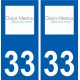 33 Gujan-Mestras logo ville autocollant plaque stickers