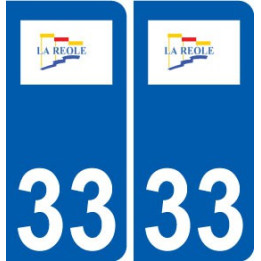33 La Réole logo ville autocollant plaque stickers