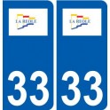 33 La Réole logo ville autocollant plaque stickers