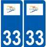 33 La Réole logo ville autocollant plaque stickers