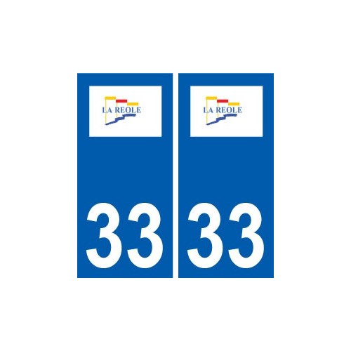33 La Réole logo ville autocollant plaque stickers