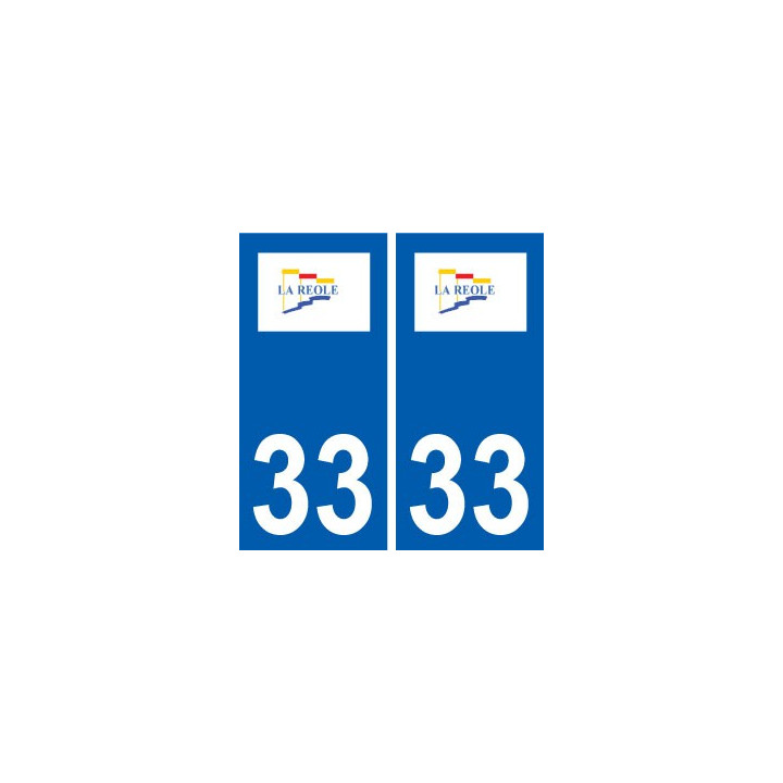 33 La Réole logo ville autocollant plaque stickers