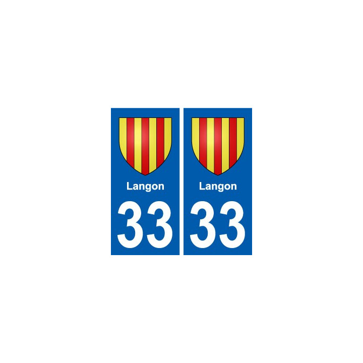 33 Langon blason ville autocollant plaque stickers