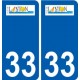 33 Lanton logo ville autocollant plaque stickers