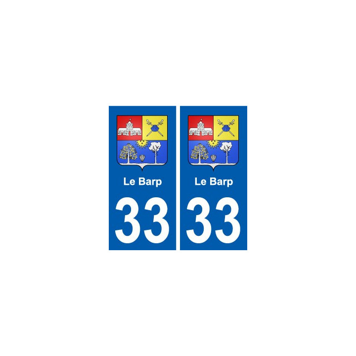 33 Le-Barp blason ville autocollant plaque stickers