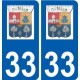 33 Le-Barp logo ville autocollant plaque stickers