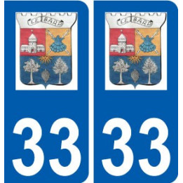 33 Le-Barp logo ville autocollant plaque stickers