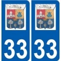 33 Le-Barp logo ville autocollant plaque stickers