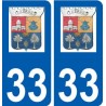 33 Le-Barp logo ville autocollant plaque stickers
