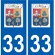 33 Le-Barp logo ville autocollant plaque stickers