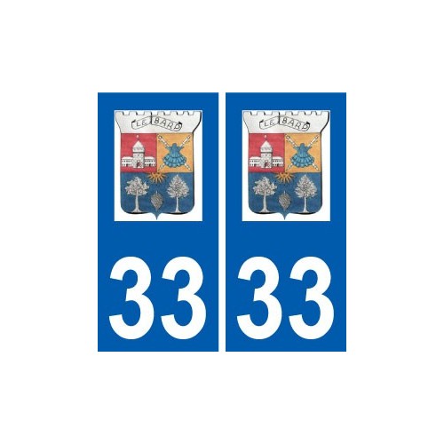 33 Le-Barp logo ville autocollant plaque stickers