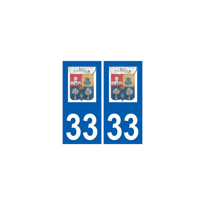 33 Le-Barp logo ville autocollant plaque stickers